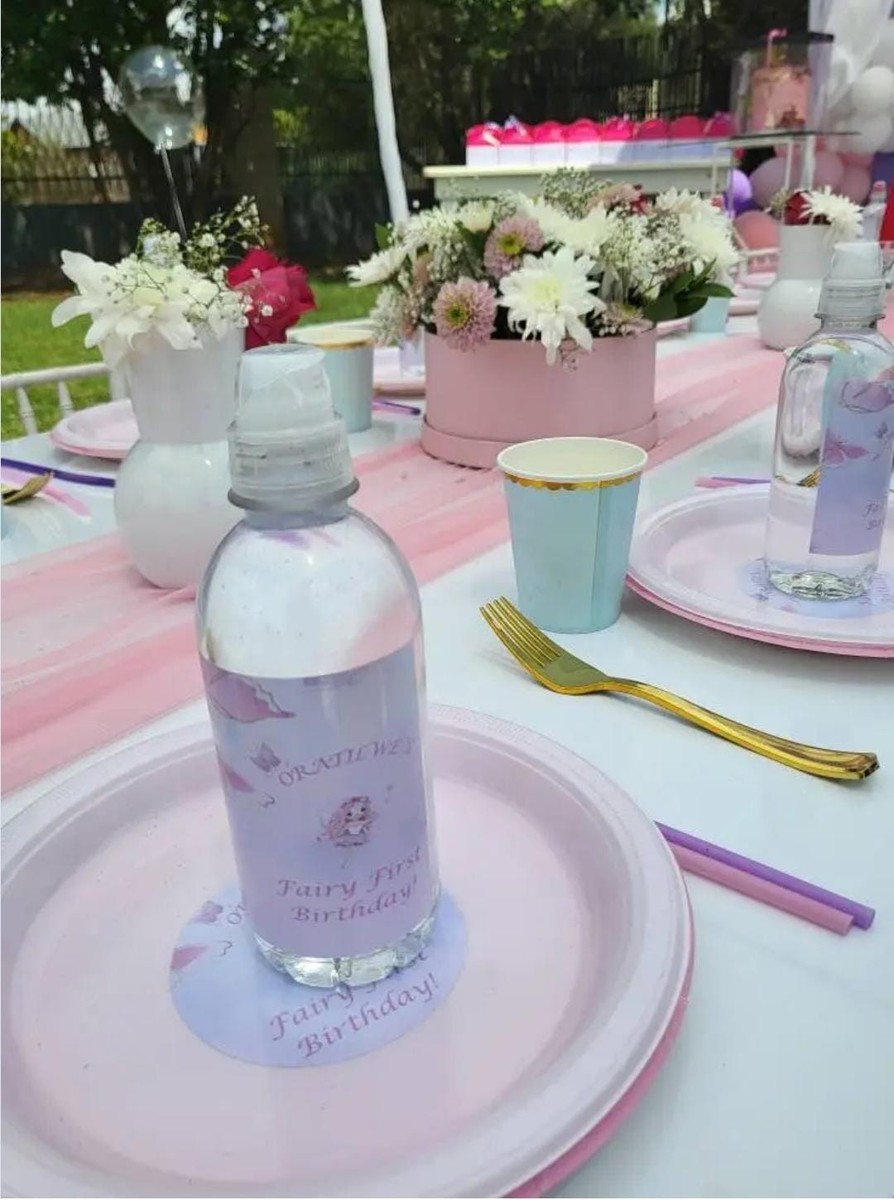 Pastel table setting detail